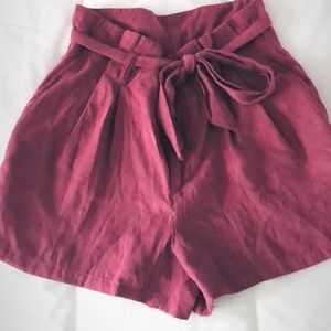 High waist suede shorts from H&M